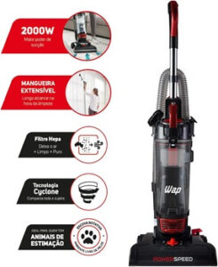 Aspirador de Pó Vertical WAP POWER SPEED 2000W 3L Potente 2 em 1 com Mangueira Extensora Flexível Site dos Eletros: Eletrodomésticos, Eletroportáteis e Tudo para Você e sua Casa | Os Melhores Aspiradores de Pó Verticais Com Fio para comprar em 2025