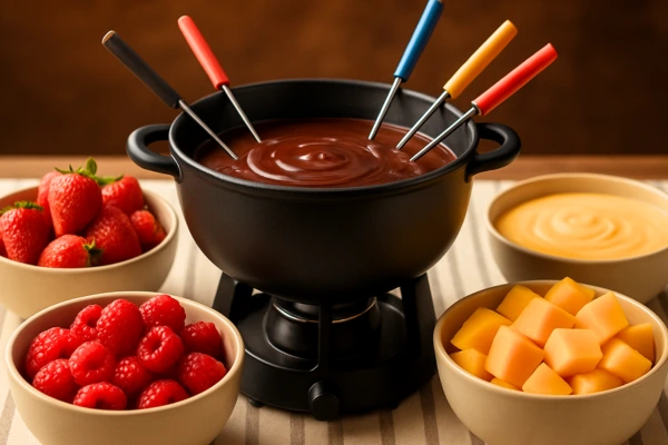 Qual barra de chocolate é boa para fazer no aparelho de fondue? 3 aparelho de fondue